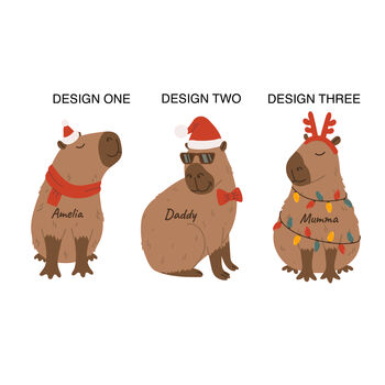 Personalised Christmas Capybara Tree Decoration, 4 of 7