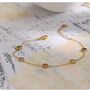 Monaco D’or Gold Pavé Multi Crystal Stone Charm Bracelet, thumbnail 2 of 5