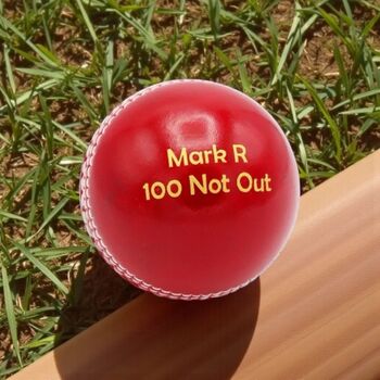 Personalised Vintage Leather Cricket Ball, 7 of 12