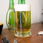 Personalised Initial Etched Glass Tankard, thumbnail 4 of 8