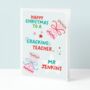 Personalised Funny Teacher Christmas Cracker Card, thumbnail 1 of 5