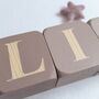 Nursery Name Letter Blocks, Baby Girl Nursery Decor Dusty Pink, thumbnail 3 of 9