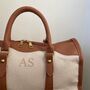 Personalised Medium Lily Canvas Faux Leather Hand Bag, thumbnail 3 of 5