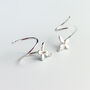 Sterling Silver Crystal Butterfly Spiral Hoop Earrings, thumbnail 2 of 5