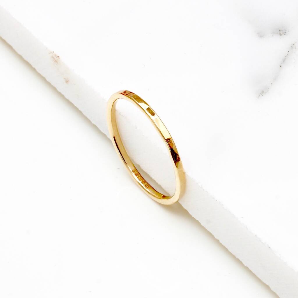 Solid Gold Stacking Ring, 1 of 3