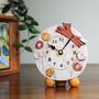 Fox And Meadow Small Mantel Ceramic Country Cottage Clock, thumbnail 1 of 8