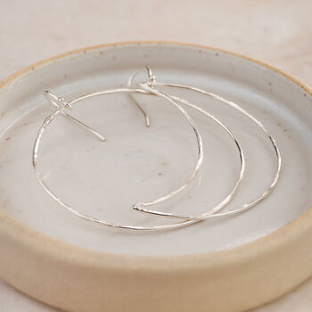 Sterling Silver Sun And Moon Mismatch Hoop Earrings, 3 of 3