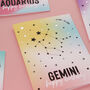 Gemini Star Sign Constellation Birthday Card, thumbnail 4 of 8