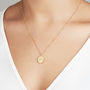 Gold, Silver Or Rose Large Personalised Disc Necklace, thumbnail 2 of 7