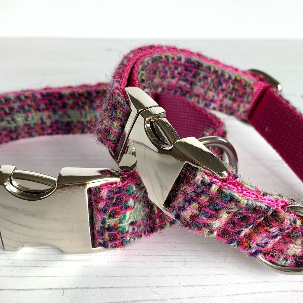 Sparkle Harris Tweed Dog Collar By Furry Necks