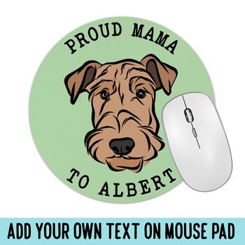 Airedale Face Mouse Mat, 3 of 4