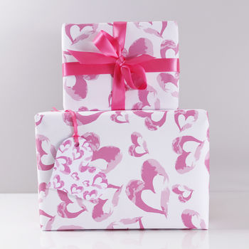 Heart Pattern Recycled Valentine's Day Wrapping Paper, 10 of 12
