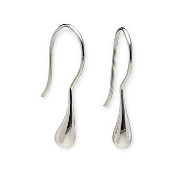 Molten Sterling Silver Raindrop Drop Earrings, 3 of 7