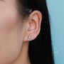 Sterling Silver Tiny Cockatoo Parrot Stud Earrings, thumbnail 4 of 12