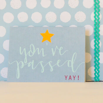 Mini You've Passed Card With Gold Foiled Star, 4 of 5