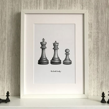 Personalised Chess Family Portrait Print, 6 of 6