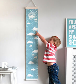 Personalised Dream Big Cloud Canvas Height Chart, 2 of 8