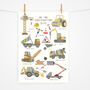 Construction Vehicles Print For Children, thumbnail 1 of 3