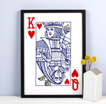 King And Queen Personalised Couples Print, 2 of 5