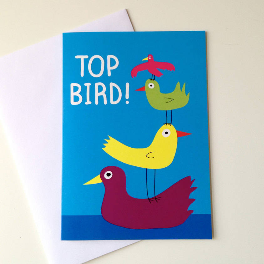 Bird Birthday Card hello DODO |