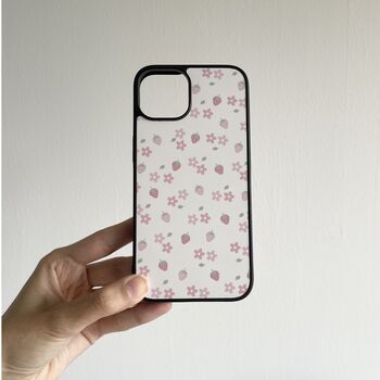Strawberries / Flowers Phone Case, 2 of 3