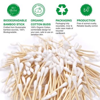 Bamboo Cotton Buds 250 Pieces, 10 of 11
