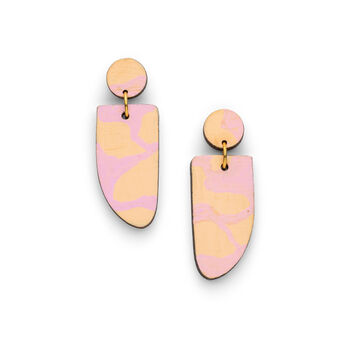 'Kelly' Pink And Orange Sustainable Earrings, 2 of 9