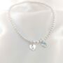 Sterling Silver Initial And Birthstone Family Bracelet, thumbnail 3 of 5