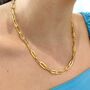 Jenny Long Link Gold Plated Silver Chain Necklace, thumbnail 1 of 5