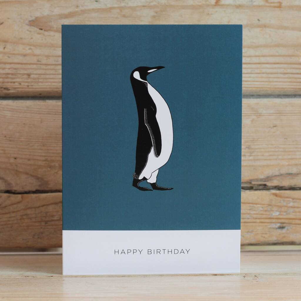 penguin happy birthday by bird | notonthehighstreet.com