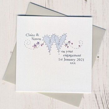 Personalised Sparkly Engagement Card, 2 of 2