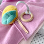 New Mum's Personalised Cashmere Shawl And Lemon Teether, thumbnail 2 of 9