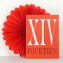 Mini Roman Numerals Number Fourteen Card, thumbnail 1 of 5
