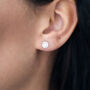Sterling Silver Pearl Nest Stud Earrings, thumbnail 3 of 8
