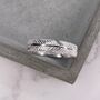 Sterling Silver Feather Band Ring, thumbnail 3 of 12