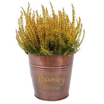 Personalised Copper Anniversary Bucket Planter Gift, 2 of 3