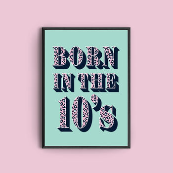 Personalised Birth Decade Art Print, 5 of 8