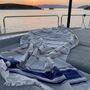 Riviera Striped Peshtemal Towel Ocean Blue, thumbnail 4 of 11