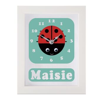 Personalised Children's Ladybird Clock, 8 of 10