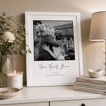 Personalised First Anniversary Song Lyric Print, 4 of 11
