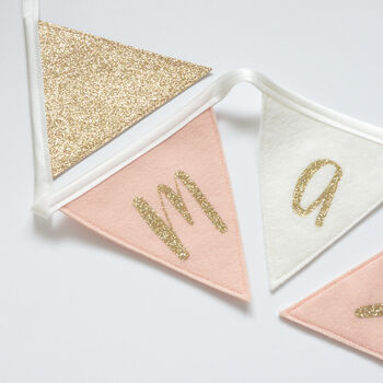 Personalised Neutral And Gold Bunting, 3 of 5
