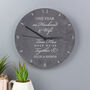 Personalised Anniversary Slate Clock, thumbnail 1 of 3