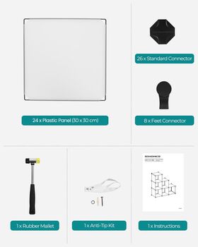 Cube Storage Unit Modular Plastic Organiser Rack Shelving Unit, 6 of 6
