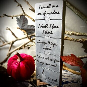 Halloween/Gothic Decor | Dracula 'Sea Of Wonders' Quote Wax Melt Bar, 4 of 5