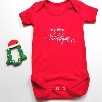 Personalised Baby’s First Christmas Vest Gift Set, 7 of 10