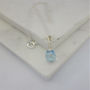 Petite Blue Topaz Silver Necklace, thumbnail 3 of 4