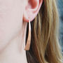Curl Drop Rose Gold Plated Silver Earrings, thumbnail 1 of 8