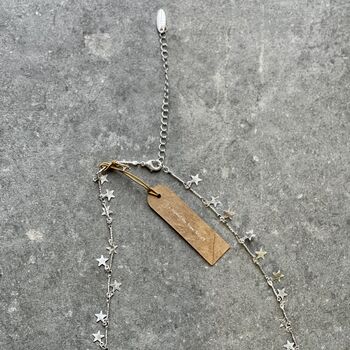 A Galaxy Of Charming Stars Necklace Worn Silver, 3 of 4