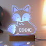 Personalised Cute Fox Wooden LED Night Light, thumbnail 5 of 10