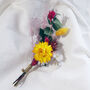 Beautifully Bright Dried Flower Wedding Buttonhole, thumbnail 1 of 2